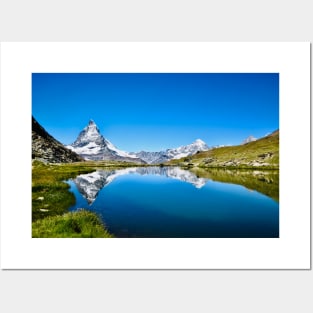 Matterhorn mirroring Swiss Alps / Swiss Artwork Photography Posters and Art